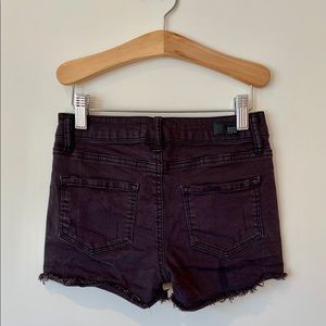 Kids black jean shorts